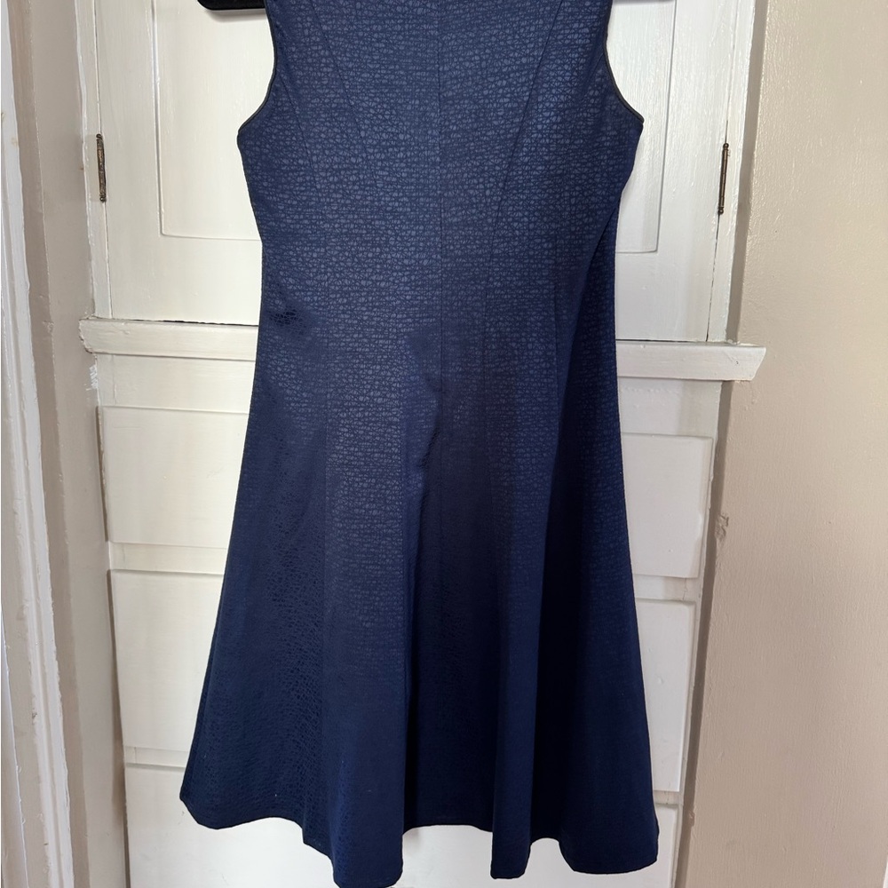Chic Asymmetrical Navy Dress